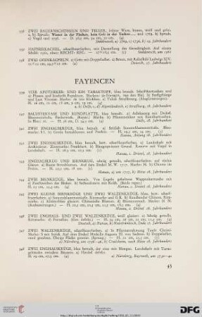 Fayencen (Nr. 539-571)