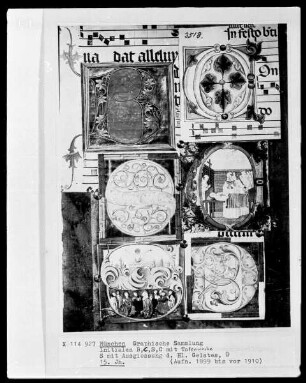 Initiale B, C, S, C , mit Totenwache, S mit Ausgießung des Heiligen Geistes, D