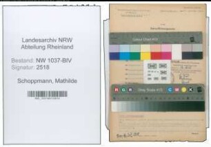 Entnazifizierung Mathilde Schoppmann , geb. 13.01.1892 (Landwirtin)
