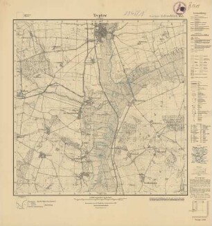 2345 (alte Nr.: 953) Treptow a. d. Tollense, Meßtischblatt (4cm - Karte)