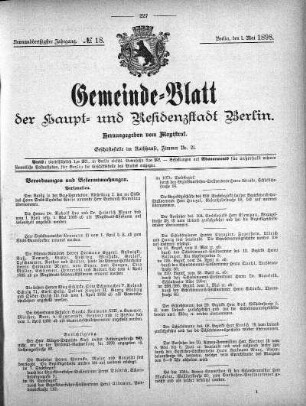 1898,18: No. 18, 1. Mai 1898
