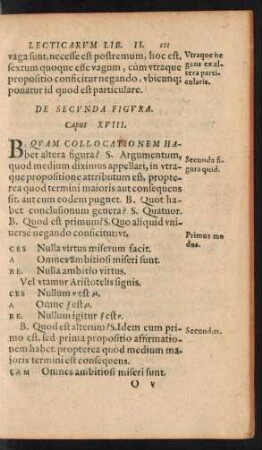 De Secunda Figura. Caput XVIII. [i.e. XVII.]