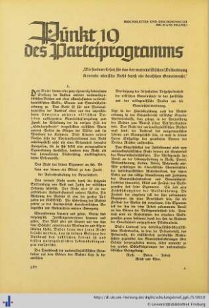 Punkt 19 des Programms der NSDAP.