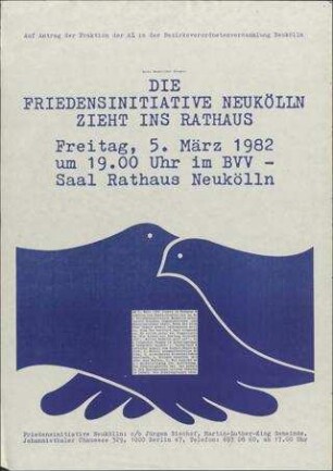 Die Friedensinitiative Neukölln zieht ins Rathaus