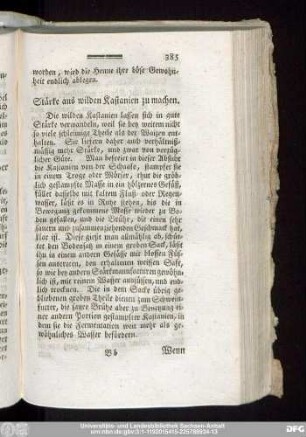 Stärke aus wilden Kastanien zu machen.
