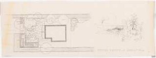 Garten Baumgarten, Zeuthen: Lageplan und perspektivische Ansicht 1:50