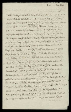 Brief von Wilhelm Grimm an Amalie Hassenpflug