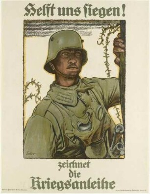 Plakat: Helft uns siegen!