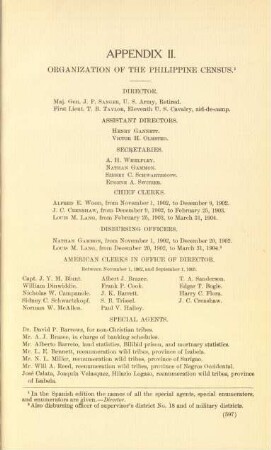 Appendix II. Organization of the Philippine census