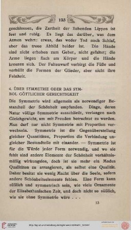 4. Von der Symmetrie als Symbol göttlicher Gerechtigkeit
