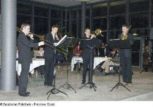 Eröffnung "Get together". Posaunenquartett des Heinrich-Schütz-Konservatoriums Dresden e. V.