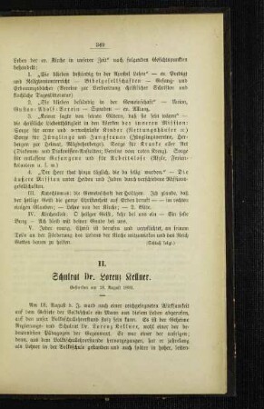Schulrat Dr. Lorenz Kellner : gestorben am 18. August 1892