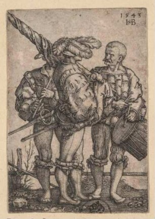 Fähnrich, Trommler und Pfeifer
