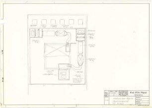 Schneider - Esleben, Paul; Wuppertal, Islandufer 15; Stadtsparkasse Wuppertal, Zentrale (Sparkassenhochhaus) - Maschinengeschoss: Lüftungsanlage (Grundriss)