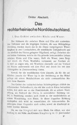 1. Das Gebiet zwischen Rhein und Weser.