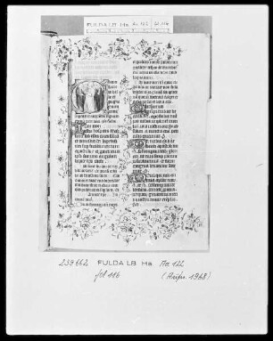 Deutschordensbrevier für die Ballei Utrecht — Initiale A, darin eine Apostelversammlung, Folio 116recto
