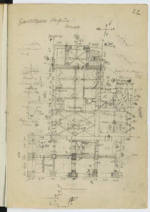 Rathaus, Gardelegen: Grundriss EG, Details (aus: Skizzen- und Fotoalbum 28)