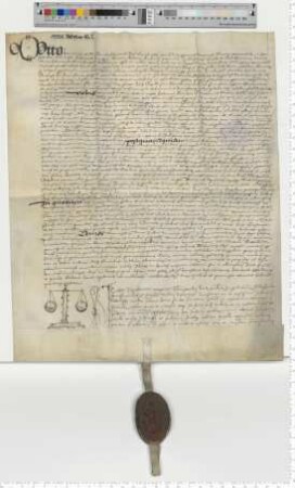 Investitur für eine Vikarie am Hochaltar in der Kapelle zum Großen Hl. Geiste. Notar Theod. Wegener [lat].