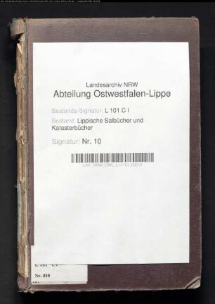 Salbuch der Stadt Detmold von 1854, Bd. 4