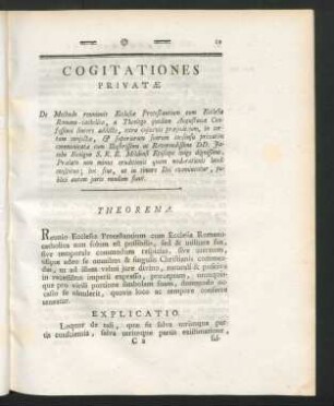 Cogitationes Privatae