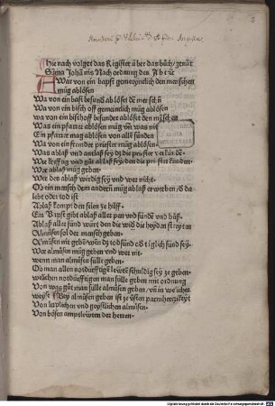 Summa Johannis : Aus dem Lat. übers. und bearb. von Bruder Berthold