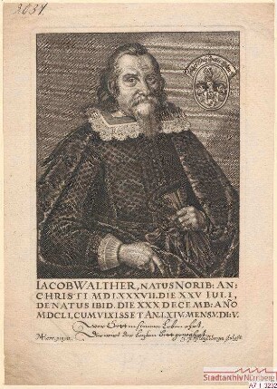 Jacob Walther; geb. 25. Juli 1587; gest. 30. Dezember 1651