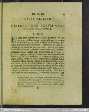 Caput Alterum De Observatione Eorum Quae Aegro Accidunt