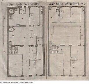 Grundriss eines bürgerlichen Wohnhauses