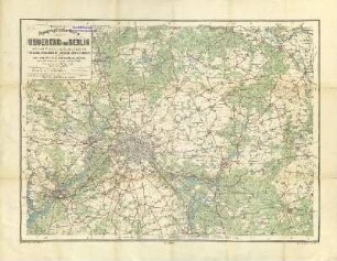 Kiessling's Topographische Karte der Umgegend von Berlin : umfassend 19 grössere und kleinere Städte wie: Potsdam, Freienwalde, Buckow, Fürstenwalde u.s.w. sowie sämmtliche Dörfer, Vorwerke, Mühlen, Ziegeleien, Colonien, Förstereien etc.
