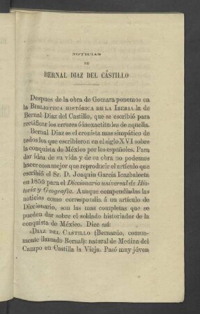Noticias De Bernal Diaz Del Castillo