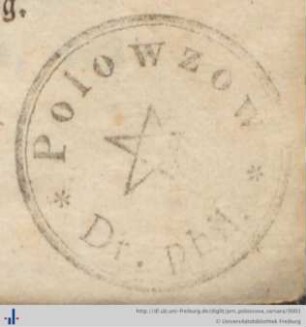 Stempel (Universitätsbibliothek Freiburg i. Br., BS 14/2803).