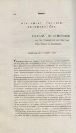 Extract uit de Resolutien ...