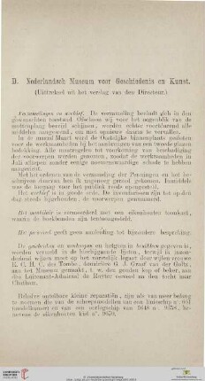 D. Nederlandsch Museum voor Geschiedenis en Kunst