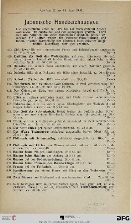 Japanische Handzeichnungen (Nr. 419-443)