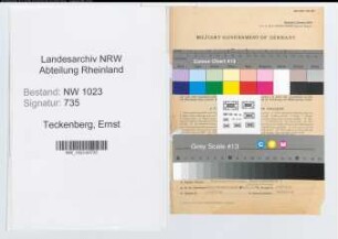 Entnazifizierung Ernst Teckenberg , geb. 22.11.1891 (Vers.Kaufmann)
