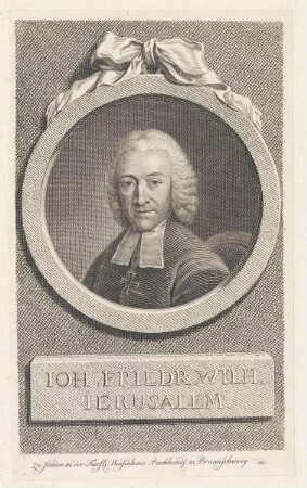 Bildnis des Ioh. Friedr. Wilh. Ierusalem