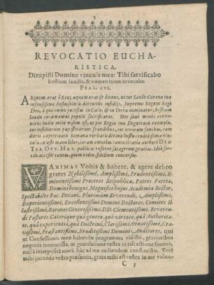 Revocatio Eucharistica.