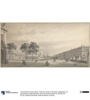 Berlin, Unter den Linden. Ansicht des Lustgartens mit Schlossbrücke, Altem Museum, Dom und Schloss