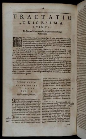 Tractatio Trigesima Quinta, De Contractibus onerosis, in quibus transfertur dominium.