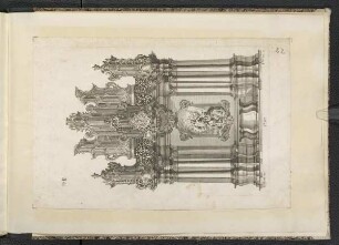 Entwurf für einen Altar mit Orgel