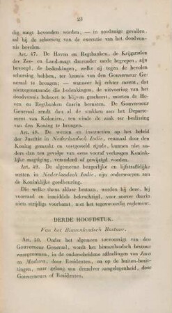 Derde hoofdstuk. Van het binnenlandsch bestuur.