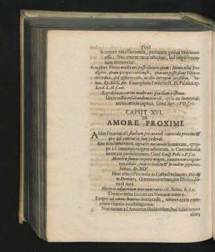 Caput XVI. De Amore Proximi.