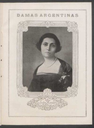 Damas argentinas : [Fotografía de] Señora Isabel Moreno de Alvear