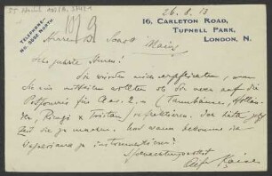 Brief an B. Schott's Söhne : 26.08.1913