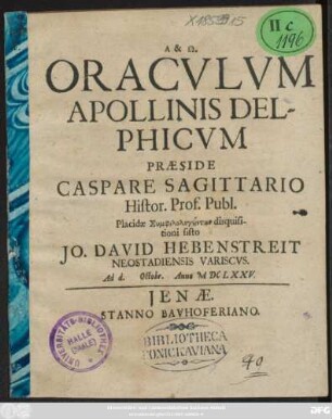 Oraculum Apollinis Delphicum