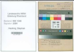 Entnazifizierung Stephan Hecking , geb. 20.02.1912 (Arzt)