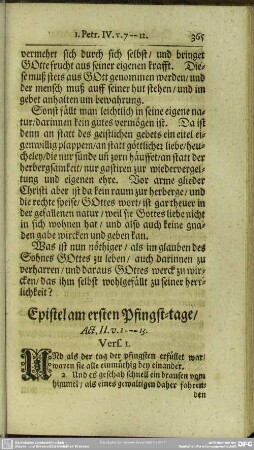 Epistel am ersten Pfingst-tage