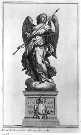 Le statue de' dodici apostoli esistenti nella Basilica Lateranense scolpite da celebri autori, Ponte Sant'Angelo, Engel mit der Lanze
