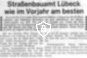 Straßenbauamt Lübeck wie im Vorjahr am besten
