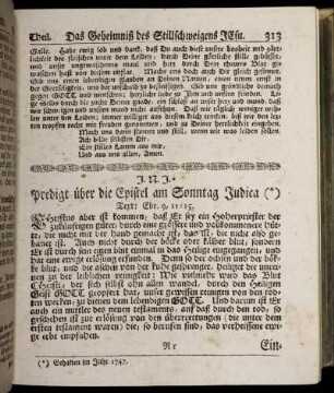 Predigt über die Epistel am Sonntag Judica.